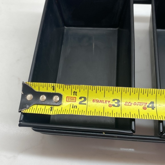 Vintage Industrial Steel 4 Mini-Loaf Baking Pans from Bakers Edge - Picture 5 of 8